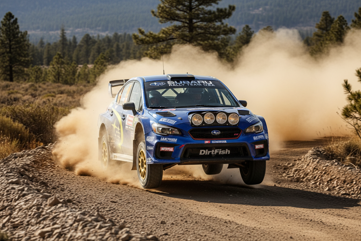 zdjęcie samochodu rajdowego Subaru 